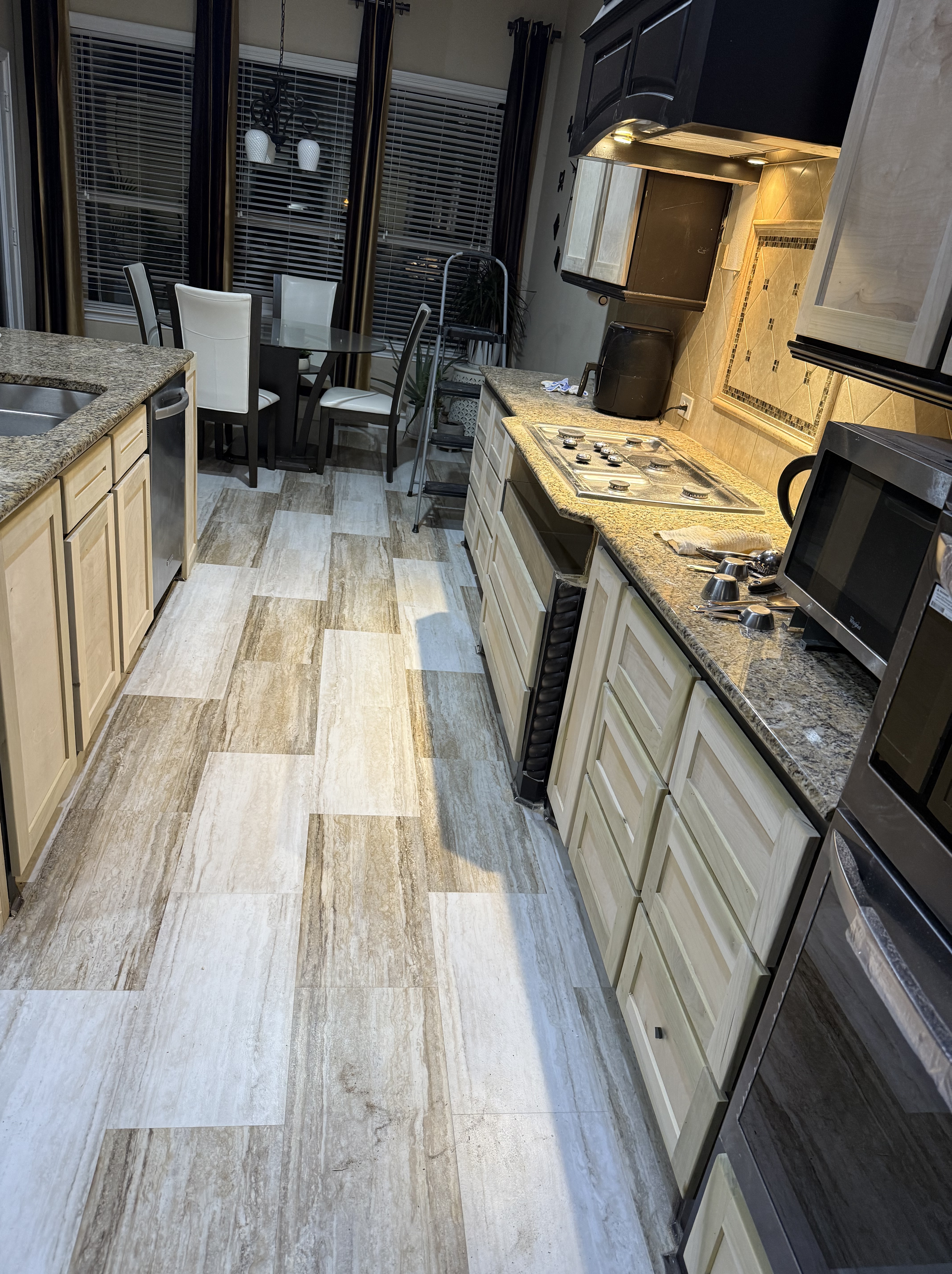 Modern kitchen cabinet installation